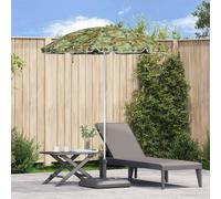Parasol De Plage Vidaxl Avec Poteau En Métal Camouflage 161x193 Cm En Polyester