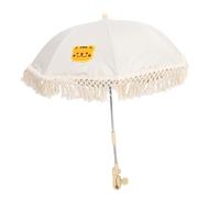 Parasol de Poussette de bébé à Réglage D'angle Flexible avec UPF 40+, Protection Compacte et Pliable pour une Utilisation en Extérieur, Parasol de Style Bohème pour Poussette de