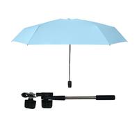 Parasol de poussette pour bébé, 90 cm, grand parasol UV pour poussette, pare-soleil de poussette à 360 ° avec pince de fixation réglable, parapluie de poussette 2 en 1 à clip, parasol pour