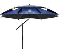 Parasol de Protection Solaire en Tissu Oxford épaissi for Parasol d'extérieur, Double Parasol de pêche Universel étanche à 360 °, Facile à Installer 2 m/6,6 Pieds