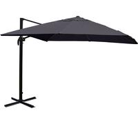 Parasol De Restauration 3x3m (Ø4,24m) Polyester Aluminium/Acier 23kg Anthracite Sans Dalles De Parasol 04_0003295 Multicolore