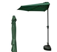 Parasol De Table De Marché en Plein Air, Parasol Demi-Rond, 5 Baleines Robustes, for La Plage, Le Bord De La Piscine, L'arrière-Cour Et Le Jardin(Green)