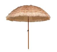 Parasol De Table De Marché Extérieur, Auvent De Paille en Plastique, Conception Pliable Et Portable, for Jardin, Cour, Bord De Piscine(2.4m/7.8ft)