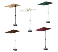 Parasol de Table d'extérieur, 1 pièce, Demi-Parapluie, Parasol de Jardin Portable, Poteau en Acier, Installation Facile, avec Base, Coupe-Vent, imperméable(Dark Green)