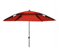 Parasol de terrasse 2,4 m octogonal déporté de 2,4 m, protection UV, auvent inclinable facile à ouvrir pour jardin, terrasse et abri de patio