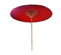 Parasol de Terrasse 200 cm en Papier Huilé Parasol d'Extérieur Fait Main Parasol de Plage en Bambou Imperméable pour Jardin Balcon Piscine Marché(Rouge)