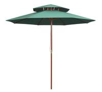 Parasol de terrasse 270 x 270 cm Poteau en bois Vert