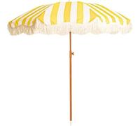 Parasol de Terrasse à Franges style Bohème 200 cm - Parasol de Jardin Extérieur pour Plage - Glands Vintage élégants - Inclinaison par Bouton-poussoir