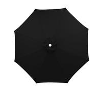 Parasol de terrasse, Parasol de rechange à 8 baleines, toile de protection for parasol de jardin, 2,0 m, 2,30 m, 2,50 m, 2,70 m, 3,0 m, 3,50 m(Black,3.0m)