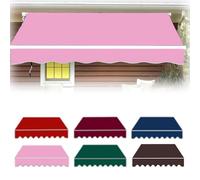 Parasol de terrasse rétractable imperméable de 3 m - Protection solaire - Rose - 300 x 150 cm