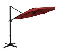 Parasol de terrasse rond cantilever 308 x 248 cm inclinaison réglable et rotati