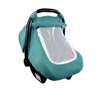 Parasol de voiture en coton respirant et coupe-vent avec fenêtre de | Protection solaire pour poussette pour courses, promenades, voyages, poussettes, berceaux et sièges de sécurité