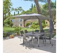 Hespéride - Parasol déporté Melhia Anthracite 3x3m