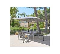 Parasol décentré Melhia 4x3 m oléfine anthracite Hespéride