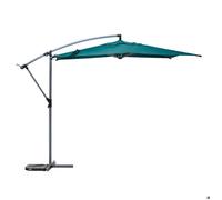 Parasol décentré rond Manoa bleu canard Hespéride - Bleu canard