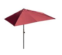 Parasol Demi-Lune d'extérieur pour Balcon - Semi-Circulaire 200x100cm et 250x130cm, Polyester déperlant, Protection UV 30+, Structure en Acier thermolaqué, idéal pour terrasse et Jardin.