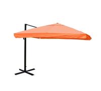 Parasol Déporté 3 X 3 M Diamètre 4,24 M Inclinable Non Orientable Avec Base Croisée Polyester Terracotta Aluminium 04_0011231