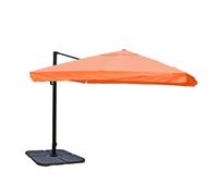 Parasol Déporté 3 X 3 M Diamètre 4,24 M Inclinable Orientable Avec Pied Inclus Tissu Couleur Terracotta Structure En Aluminium Et Acier 04_0011271
