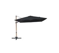 Parasol déporté 300 x 300 cm Aspect bois/Gris Alina