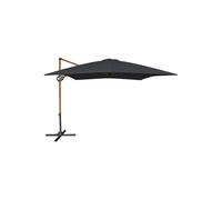Parasol déporté 300 x 300 cm - Aspect bois/Gris - Mira