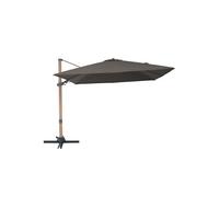 Parasol déporté 300 x 300 cm Aspect bois/Taupe Alina
