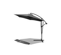 Parasol deporte 3m avec housse de protection et sangle de fixation gris