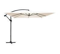 Parasol déporté 3x3m acier écru - Oviala