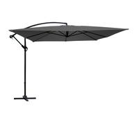 Oviala Parasol déporté 3x3m Aluminium Gris Anthracite