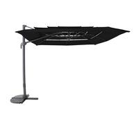 Parasol déporté aluminium MWH Air Vent 3 x 3 m - Anthracite chiné