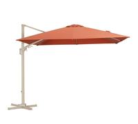 Parasol déporté aluminium PROLOISIRS NH 3 x 3 m - Crème / Sienne