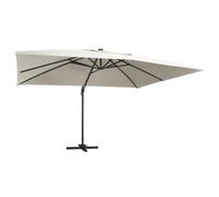 Parasol Déporté Avec Lumières Led Aluminium 400 X 300 Cm Sable Helloshop26 02_0008451 Multicolore