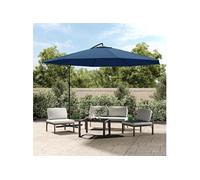 vidaXL Parasol déporté avec mât en aluminium 350 cm Bleu