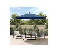 Vidaxl Parasol Déporté Avec Mât En Aluminium 350 Cm Bleu Bleu