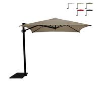 Parasol déporté carré 250x250 pour jardin protection UV50+ Trend