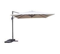 Hespéride Parasol déporté Cayo carré 3 m acier polyester toile déperlante inclinable blé