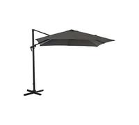 - Parasol déporté carré en aluminium 3x3m Roma gris