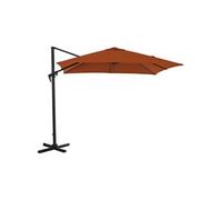 - Parasol déporté carré en aluminium 3x3m Roma paprika