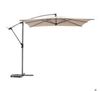 Parasol déporté carré ""Manoa"" blé 2,5x2,5 m - Hespéride - Blé