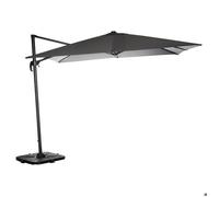 Parasol déporté ""Cayo"" 3x3 ardoise - Hespéride