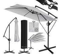 Parasol déporté de jardin - KESSER - Ø350 cm - 360° rotation - Aluminium robuste - Housse incluse - Protection UV