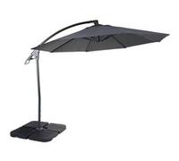 Parasol Déporté De Luxe Hwc-D14, Ø 3m Anthracite Avec Pied Gris