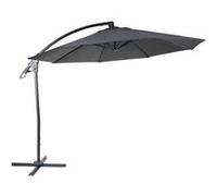 Parasol Déporté De Luxe Hwc-D14, Ø 3m Anthracite Sans Pied Gris