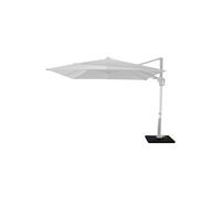 Parasol déporté orientable mât blanc - Elios - L.3 x l.3 m