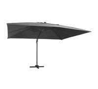 Parasol déporté et lumières led aluminium 400 x 300 cm anthracite Helloshop26 0
