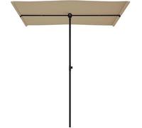Parasol Déporté Extérieur, Mât Aluminium 22 mm, Toile Polyester Résistant UV, Pivotant 180°, Parasol de Jardin Exterieur et Parasol Terrasse, Couleur Taupe, Dimensions 180 x 110 x 208 cm