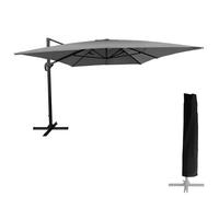 Parasol déporté - HAPPY GARDEN - MOLOKAI - Rectangulaire 3x4 m - Structure aluminium - Housse incluse