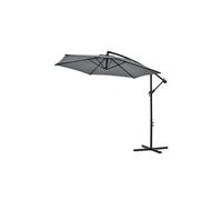 Parasol Déporté Hexagonal Avec Manivelle Inclinable Imperméable Uv Diamètre 270 Cm Gris Helloshop26 03_0005912 Multicolore