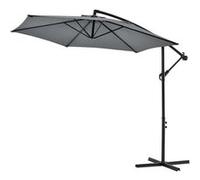Parasol Déporté Budva Hexagonal avec Manivelle Diamètre 270 cm Gris [casa.pro]