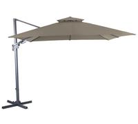 Parasol Déporté Inclinable Et Orientable Bioclim 3 X 3 M Gris