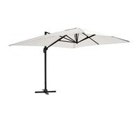 Oviala Parasol déporté 3x4m en Aluminium écru